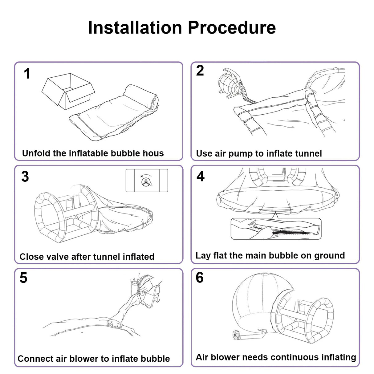 10FT Inflatable Bubble House Dome for Kids, Clear PVC Inflatable Bubble House Tent with Tunnel, Bubble Balloon House with 800W Air Blower, 600W Air Pump with 50pcs Balloons Inflatable Dome for Party AEOR