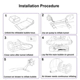 10FT Inflatable Bubble House Dome for Kids, Clear PVC Inflatable Bubble House Tent with Tunnel, Bubble Balloon House with 800W Air Blower, 600W Air Pump with 50pcs Balloons Inflatable Dome for Party AEOR