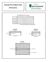 Nomad Platform Bed by KD Frames - King Size Unfinished Wood Bed Frame with Minimalist Swedish Design KD Frames
