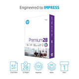 HP Printer Paper | 8.5 x 11 Paper | Premium 28 lb | 1 Ream - 500 Sheets | 100 Bright | Made in USA - FSC Certified | 205200R HP