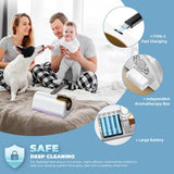 Mattress Vacuum Cleaner, UV Bed Vacuum Cleaner, 12KPa Powerful Suction with Hepa Filter for Dust, Pet Hair Handheld Mattress Deep Cleaner Effectively Clean Up Bed, Pillows, Cloth Sofas, Carpets MS.Tranquil