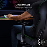 Razer Enki X Essential Gaming Chair: All-Day Comfort - Built-in Lumbar Arch - Optimized Cushion Density - Dual-Textured, Eco-Friendly Synthetic Leather - Adjustable 152-degree Recline - Black Razer