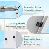 Tangkula 10x12Ft Aluminum Pergola, Patio Pergola with Retractable Sun Shade Canopy, Extra Large Patio Shelter Pavilion, Outdoor Pergola for Deck, Porch, Garden, Yard (Grey) Tangkula