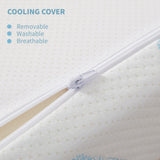 OUUI 6 Inch Full Mattress, Removable Washable Cover with Whales Pattern Cooling Memory Foam Medium Feel, Bed-in-a-Box, CertiPUR-US Certified, White/Blue OUUI