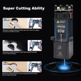 AENBUSLM 80W Laser Module,10W Output PowerLaser Engraving Cutting Module for Wood,Compressed Spot CNC Carving DIY Laser Master for Laser Cutter & Laser Engraver Machine - Laser Class:lV (24V) AENBUSLM