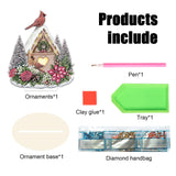 MVVMTOP Diamond Art Painting Tabletop Decoration, DIY Christmas Bird's Nest 5D Special Shaped Artificial Diamond Christmas Decorations by Number Mosaic Arts Crafts for Home Office Tabletop Decor Gift MVVMTOP