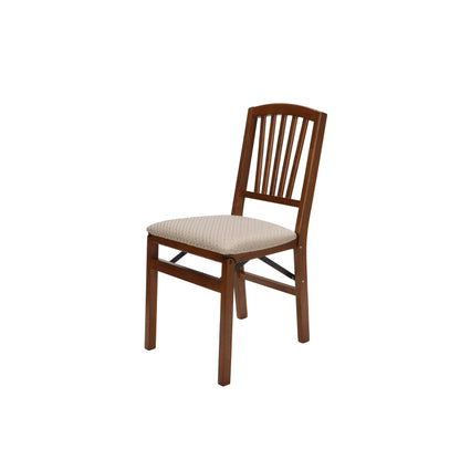 Stakmore Slat Back Folding Chair Finish, Set of 2, Fruitwood