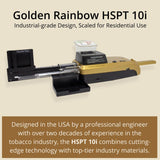 HSPT Golden Rainbow Electric Cigaretterolling Machine - Fully Automatic Tobacco Injector Roller for MYO King Size Cigarettes, with Adjustable Density, Counter, Jam Protection, Loads 10 Tubes at a Time HSPT Golden Rainbow