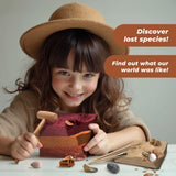 EDUMAN Paleontological Site Fossil Dig Kit for Kids, Dig Up 4 ERAS Ancient Creatures Kit, Archaeology Kits with Rocks and Minerals, Educational Stem Toy for Kids Age 6+, Birthday Gift for Boys Girls EDUMAN