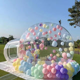 10FT Inflatable Bubble House Dome for Kids, Clear PVC Inflatable Bubble House Tent with Tunnel, Bubble Balloon House with 800W Air Blower, 600W Air Pump with 50pcs Balloons Inflatable Dome for Party AEOR