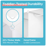 CUBEDIY Baby Closet Organizer for Nursery: Durable Baby Wardrobe for Closet - Customizable Baby Dresser Amoire Shelves - Waterproof Shelf Clothes Organizer w/Wall Fixation (White) CUBEDIY