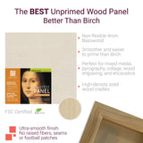 Ampersand Art Supply Unprimed Basswood Artist Panel, 1-1/2" Cradled Profile, 6"x6" Ampersand Art Supply