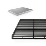 ZINUS Quick Lock Metal Smart Box Spring, 4 Inch Mattress Foundation, Strong Metal Structure, Easy Assembly, King, White Zinus
