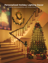 Govee Christmas Tree Lights, Smart RGBIC 480 LEDs Christmas Lights Outdoor, 6.6ft × 24 String Lights for Holiday Decor, IP65 Waterproof, Music Sync, Voice Control, 60+ Scene Modes, Green Wire Govee