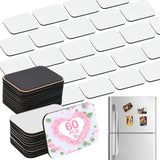 120 Pcs 2.8 x 2 Inch Thick Sublimation Blank Refrigerator Magnets Blanks Sublimation Magnet with 60 Pcs Fridge Magnets, 60 Pcs Larger Square Blanks for Kitchen Microwave Oven Office Supplies SENONAPO