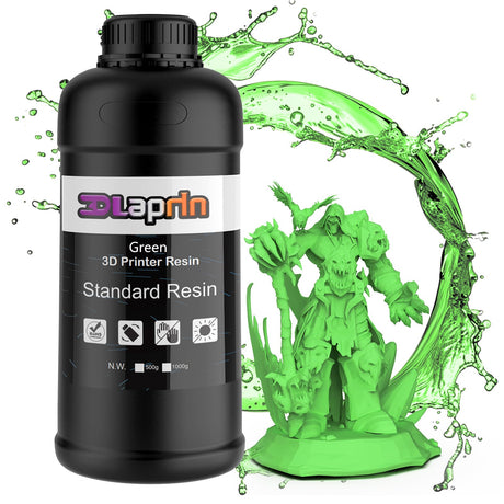 OLAPRIN 3D Printer Resin, Rigid Resin with Clear Details, Fast Curing, High Precision Resin, Low Odor, Widely Compatible with All Resin 3D Printers (Clear Green, 1kg) OLAPRIN