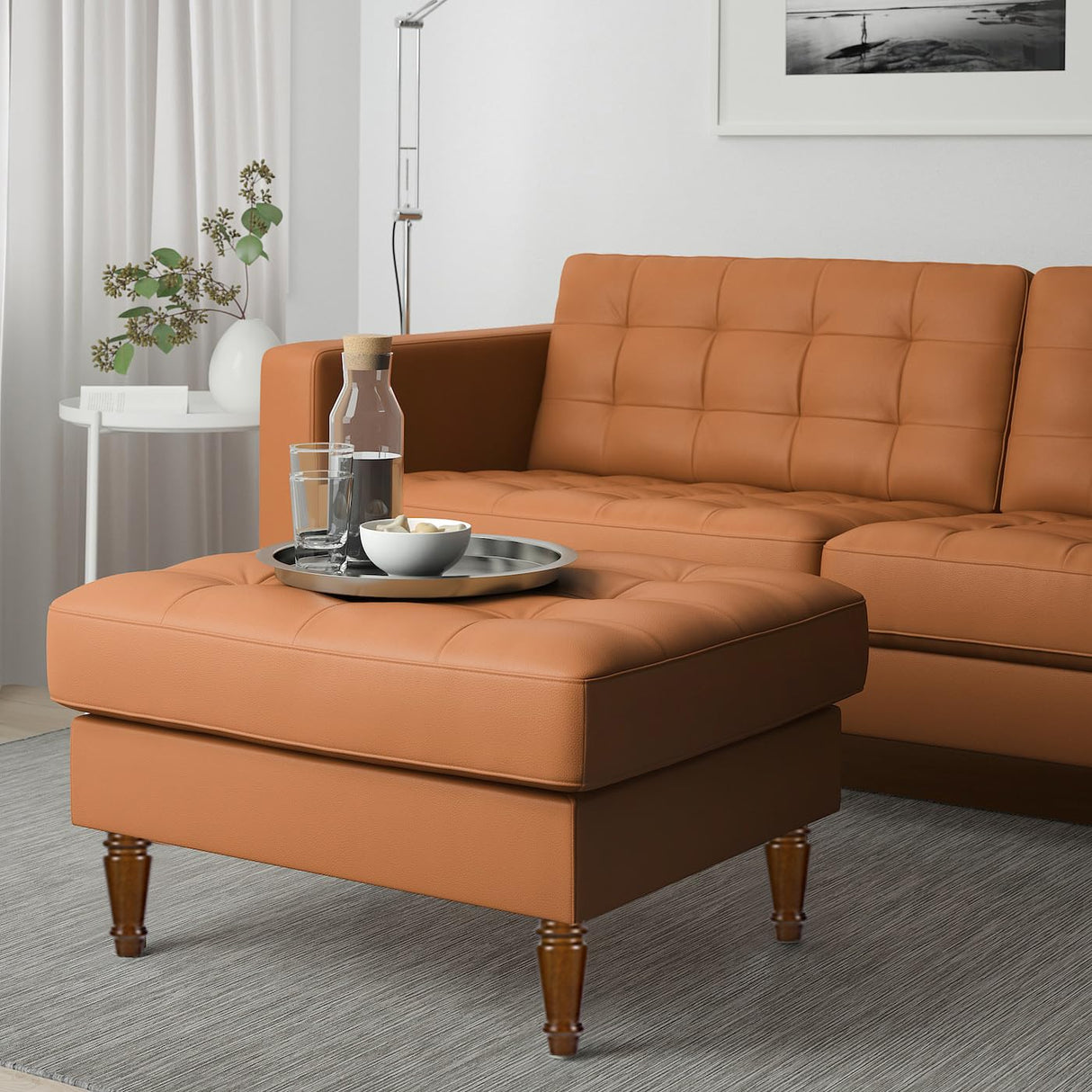 Maricome Wood Furniture Legs 6 inch Replacement Feet for Ottoman Chair Cabinet Dresser Mid Century Turned Set of 4 Screw in Maricome