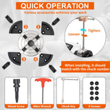 CXRCY 4Inch Lathe Chuck Set for Woodworking, 4-Jaw Self-Centering Wood Lathe Chuck Set with1"x8TPI Thread & 1"x8TPI Adapter & Case (4PCS Jaws) CXRCY