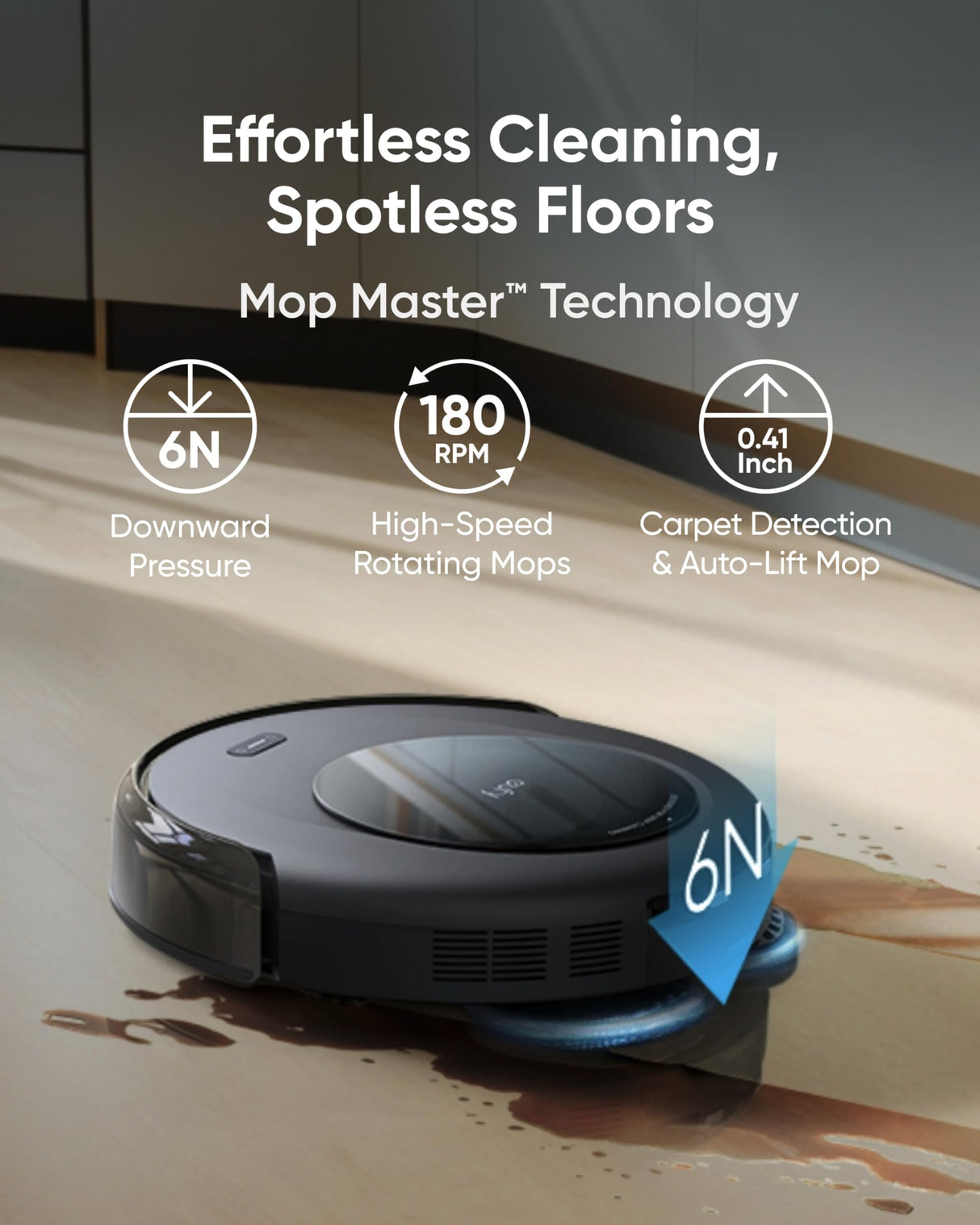 eufy Robot Vacuum Omni C20, Robot Vacuum and Mop Combo, Self Emptying, Auto Mop Washing and Auto Drying for Hands-free Cleaning, 7000 Pa Powerful Suction, 3.35-Inch Ultra-Slim Body, All-in-One Station eufy