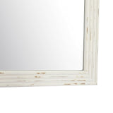 eodme Farmhouse Arched Wall Mirror, White Distressed Wood Mirror, Decorative Mirror for Bathroom Living Room Bedroom Entryway, 20''×30'' eodme