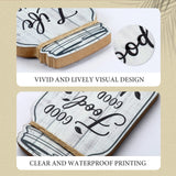 Bnesi Kitchen Wall Decor,Rustic Farmhouse Decorations,4 Pcs Mason Jar Wooden Rustic Kitchen Decor for Wall (beige) Bnesi