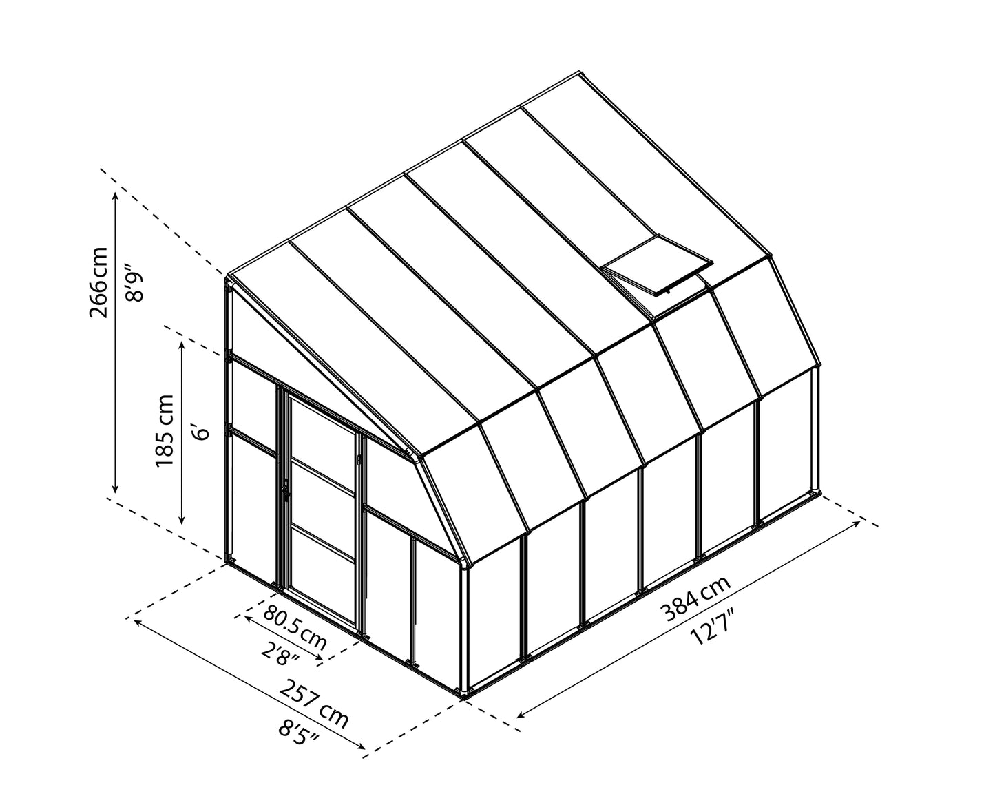 Palram - Canopia Sun Room 8' x 12' - WoodArtSupply