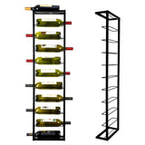 AQAREA Wall Mounted Wine Rack: Metal Hanging 10 Bottle Wine Holder - Black Wine Storage Rack AQAREA