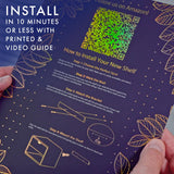 Comfify Modern Floating Nightstand with Drawer – Small, Compact, Minimalist Bamboo Wall-Mount Bedside Shelf, – Midcentury Design, Easy Installation, Clear Instructions - Warm Bamboo Finish Comfify