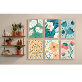 Baipisan 6 Packs Paint by Number for Adults Beginners,Flower Market Painting by Number Kits on Canvas Without Frame,Lanscape Craft Arts for Home Wall Decor Baipisan