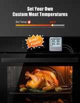 Vuwwey Dual Probe Meat Thermometer Digital for Cooking, Grilling & Smoking with Large LCD Backlight & Alarm, Kitchen Food Grill Thermometer, Smoker Accessories for BBQ, Oven, Oil Fry, Gifts for Men Vuwwey