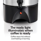 Hamilton Beach 45 Cup Coffee Urn and Hot Beverage Dispenser, Silver Hamilton Beach
