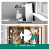 YITAHOME Farmhouse Entryway Bench with Coat Rack 59", 5-in-1 Hall Tree with Bench and Shoe Storage for Entrance, Living Room, Bedroom, Rustic Brown YITAHOME