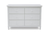 Delta Children Haven 6 Drawer Dresser, Greenguard Gold Certified, White Delta Children