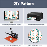 Xumbtvs 50 Pcs Sublimation Blank Cup Coasters, 4x4 Inch Neoprene Blank Cup Mat for Sublimation Transfer Heat Press Printing DIY Crafts (Round) Xumbtvs