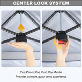 ABCCANOPY 13x13 Pop Up Gazebo, Outdoor Canopy Tent, Instant Screened Shelter with Mosquito Netting for Patio, Garden, Backyard, Party, Camping (Dark Gray) ABCCANOPY