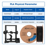 3DHoJor PLA Filament 1.75mm,3D Printing Filament High Speed,1kg*4 Bundle Cardboard Spool, Fit Most FDM 3D Printer,Dimensional Accuracy +/- 0.03 mm,Vacuum Packaging-Black+White 4Pack 3DHoJor