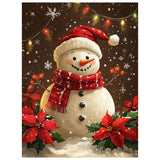 Christmas Paint by Numbers for Adult, Snowman Paint by Numbers Kit for Adults Beginners, DIY Christmas Acrylic Painting on Canvas for Home Wall Art Decor(16x20inch) Mandun