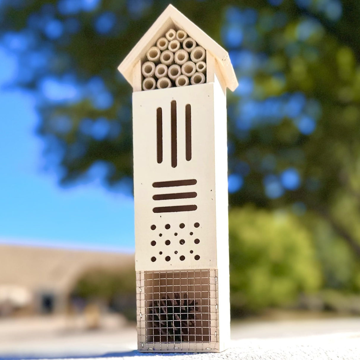 Wooden Insect House, Insect Hotel for Bugs, Bees, Butterflys, Ladybirds, Natural Beneficial Insect Habitat for Garden and Yard GardeningProducts4Less