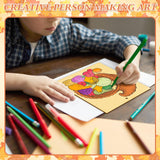 COCHIE 10PCS Large Thanksgiving Unfinished Wood Crafts to Paint for Adults Kids, Bulk Predrilled Wooden Ornaments for Painting, Pumpkin Scarecrow Paintable Wood Slices Craft Supplies with Ropes COCHIE