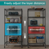 SINGAYE Garage Heavy Duty Shelving Unit Kitchen Pantry Close Home Organizers and Storage Bathroom Shelf Laundry Room Organization Industrial Book Metal Wire Adjustable Shelves SINGAYE