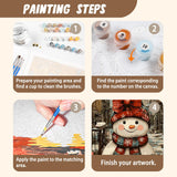 XTCIXAL Christmas Paint by Numbers Kit for Adults, Snowman Paint by Number for Adults, Beginners Acrylic Canvas Painting Kits for Home Wall Decor 16x20 Inch XTCIXAL