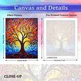 JUJUHOOD Abstract Tree Paint by Numbers Kit for Adults, Stained Glass Adult Paint by Number Kits,DIY Acrylic Paint by Number on Canvas for Home Wall Decor 16X20 Inch JUJUHOOD