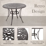 MFSTUDIO Cast Aluminum Bar Height Patio Dining Set of 7, Outdoor Table and Chairs Set with 1×54" Round Aluminum Patio Table and 6×Swivel Outdoor Bar Stool MFSTUDIO