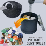 7 LBS Rock Tumbler Grit and Polish Refill & Tumbling Filler Media Supplies Kit, 4 Stage Bulk Grit + Plastic Pellets - Silicone Carbide Polisher Grit for Rock Polisher, Stone Polisher (7 Pounds) SACKORANGE