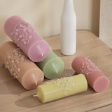 2 Pack Bell Orchid Cylinder Candle Mold - Resin Casting Silicone Mold for Home Decor and 3D Animal Candle Making ESEDAGE