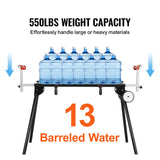 VEVOR Miter Saw Stand, 93in Collapsible Miter Saw Stand with Integral Mounting Bracket Clamp, Height and Length Adjustable, 500lbs Load Capacity with Wheels Portable Compact Folding Miter Saw Stand VEVOR