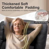 COMHOMA Power Lift Recliner for Elderly,Lift Chair with Heat and Massage,PU Recliner Sofa with Timing Function 2 Side Pockets,Cup Holders and Infinite Position for Living Room (Black) COMHOMA