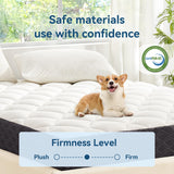 TERISTE 6 Inch Full Mattress Breathable Gel-Memory Foam Plus Pillowtop Mattress, Cool and Skin-Friendly, Fiberglass Free, Mattress in a Box, CertiPUR-US® Certified, Safe and Worry-Free TERISTE