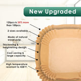 Air Fryer Paper Liners,125Pcs Parchment Paper, Air Fryer Disposable Paper Liner for Microwave, Non-Stick Air Fryer Liners Square Free of Bleach (8IN) vailnd