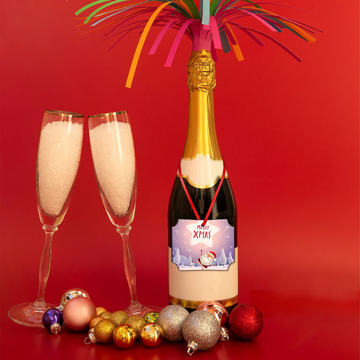 Christmas Sublimation Blank Pendants Double Side MDF Personalized Blank Bulk Heat Transfer Blank Hanging Pendant White Sublimation Ornament with Red Ribbon for DIY Decor Craft 12 Pieces (Rectangle) HooAMI